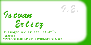 istvan erlitz business card
